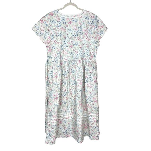 Lanz of Salzburg Dress Women 1X Multicolor Floral Button Up Cotton Floral Belted - Picture 8 of 16